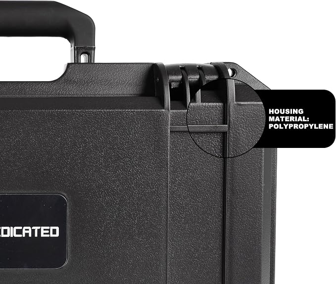 IP67 Waterproof Camera Hard Case with Custom Foam, 16", Black | Built for Photographers, Drone Pilots and Creators; Fits Cameras, Lenses, Drones, Audio Gear and Electronics for Field Use
