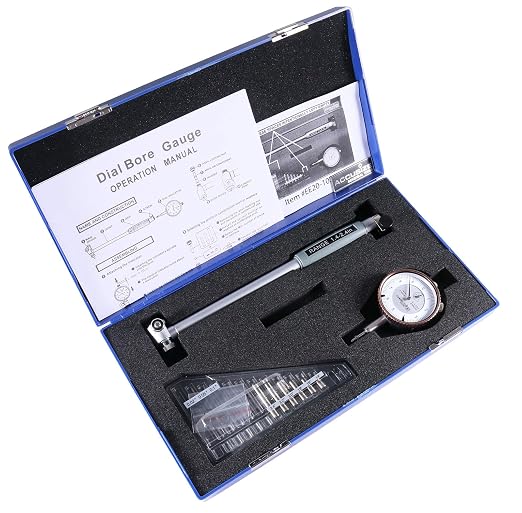 Accusize Industrial Tools 1.4-2.4'' by 0.0001'' Dial Bore Gage, Stem Length 6'', Ee20-1024 | 6" Stem Length, Self-Centering, Chrome-Plated Handle, Insulated Grip, EE20-1024