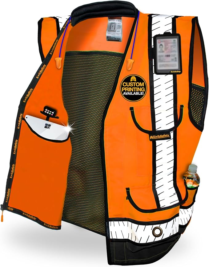 KwikSafety GODFATHER Safety Vest Class 2 & Class 3 ANSI OSHA Hi Vis Vest