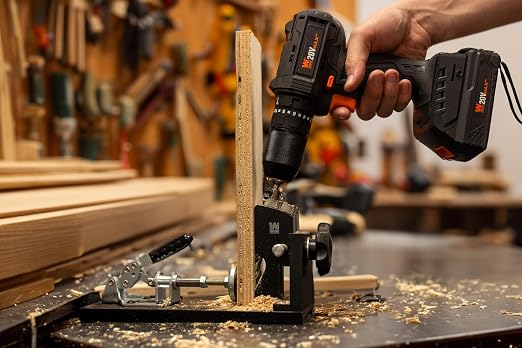 WEN Pocket Hole Jig Kit, Metal, Step Drill Bit, Self-Tapping Screws, and L-Base (WA1527)