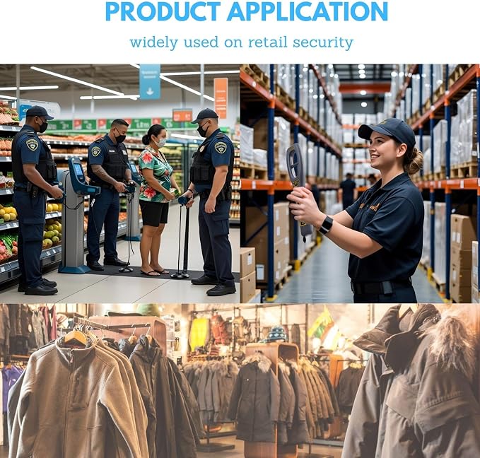 AM 58KHZ Handheld Retail Anti - Theft Equipment - Security Tags Checker with Sound, Light & Vibration Alarms for Retail Security