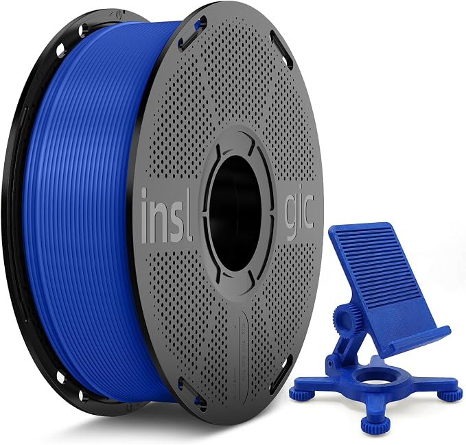 Inslogic PETG Pro Filament, High Speed PETG 3D Printer Filament 1.75mm ±0.02mm, Reusable 3D Printing Filament Spool, Compatible with SUNLU, Bambu Lab Filament Refill, 1KG (Blue)