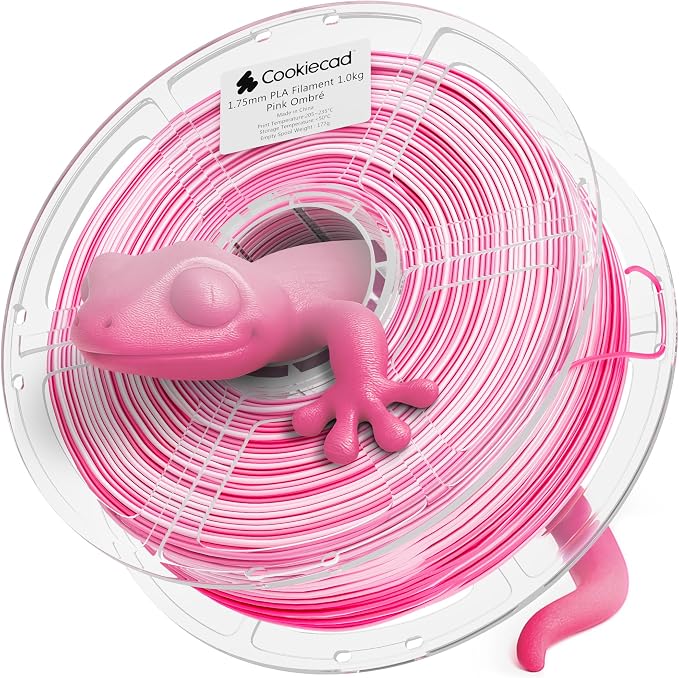 Cookiecad PLA Filament 1.75mm 1kg Rainbow Multicolor 3D Printer Filament - Pink Ombre PLA