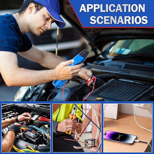 350W Mini Heat Gun Kit with 300pcs Waterproof Solder Seal Wire Connectors & 3:1 Heat Shrink Tubing, Dual-Temp 482°F/752°F (250°C & 400°C) Fast Heating for Automotive, Marine, Wiring Repair 10-26 AWG