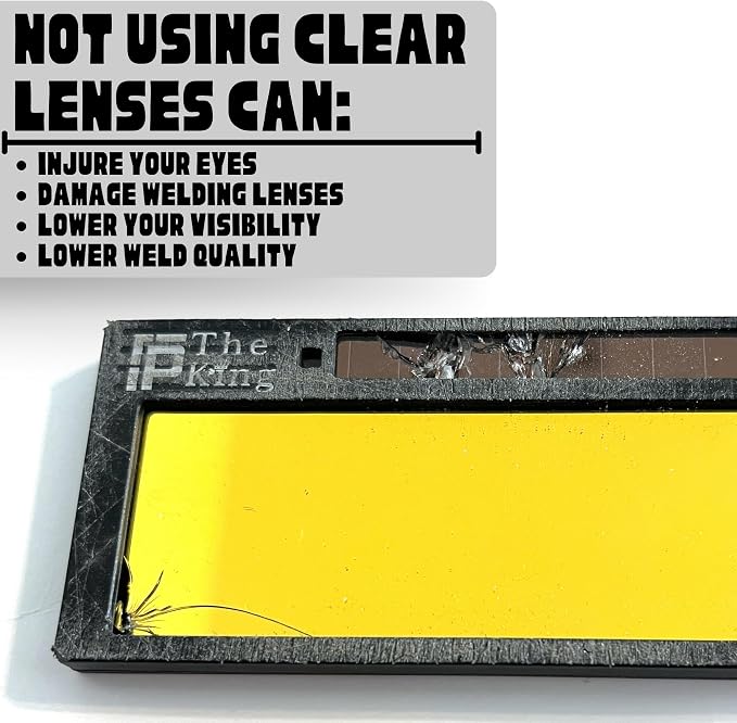 Ridge Products 10 Pack of 2x4.25 Clear Welding Lenses, Replacement Clear Welding Lens 2x4 1/4, Welding Hood Clear Lenses, Top Protection For Welding Lens And Eyes, Lightweight, 0.04" Thick