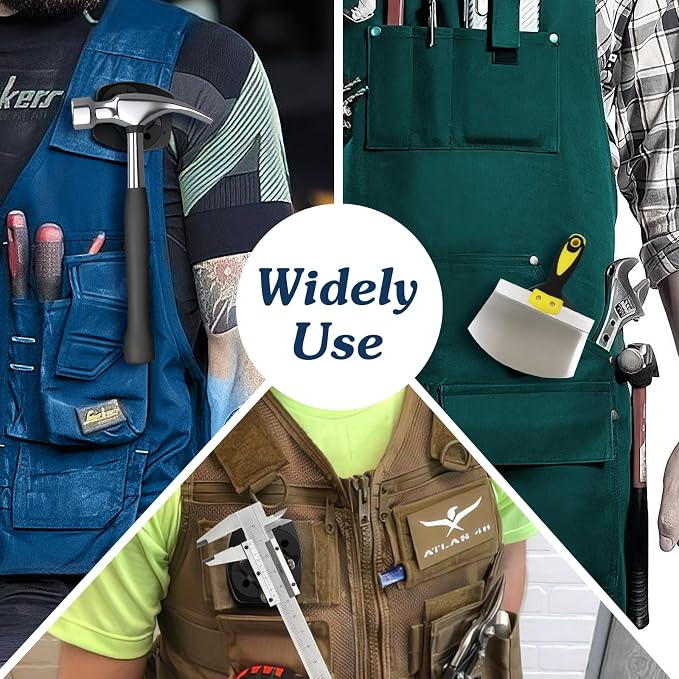 Magnetic Tool Holder, Full Metal Strong Magnetic Belt Clip Holster for Screws,Nails,Hammer,Pliers,Spanner,Sockets,Trowel and Any Magnet Hardware, Great for Electricians, Plumbers, Gift for Men/Dad