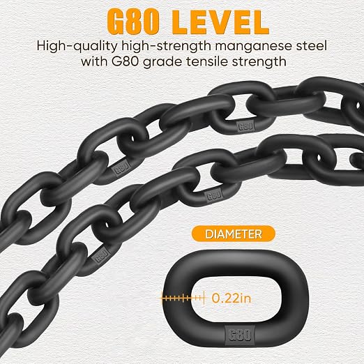 Chain Drum Lifter for 30 & 55 Gallon Drums, 2000 lbs Capacity | Automatic Grip Locking • OSHA-Compliant Safety Design • Grade 80 Chain Assembly • Secure Drum Handling