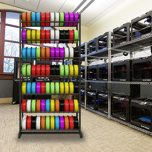 3D Printer Filament Rack, Heavy Duty Storage Shelves for 3d Printing Filaments, 7 Tier Large Capacity Filament Storage for 3D Printing Business