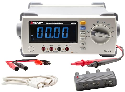 Triplett MM700B Benchtop Digital Multimeter AC Powered TRMS Meter with a Large LCD with Certificate of Traceability to NIST