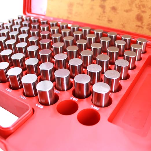 HFS(R) M5 Plus Steel Pin Gage Set with Storage Case for Carpenters and Home Improvement 82 PCS 0.751-0.832"