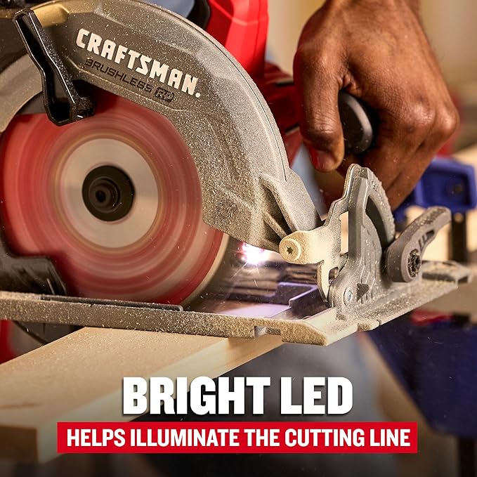 CRAFTSMAN V20 RP Cordless Circular Saw, 7-1/4 inch, Bare Tool Only (CMCS551B)