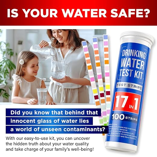 Bestprod All-New 21 in 1 Drinking Water Testing Kit Strips, Home Tap and Well Water Test Kit for Hardness, Lead, Iron, Copper, Chlorine, Fluoride