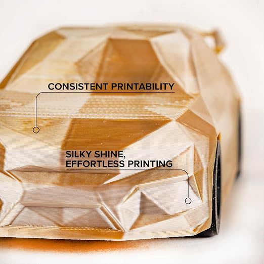 Polymaker Panchroma Dual Silk PLA Filament 1.75mm, 1kg, Crown | Neatly Wound, High-Gloss Finish PLA(Gold-Silver), Easy Print & Smooth Feeding, Compatible with Bambu Lab & Most 3D Printers