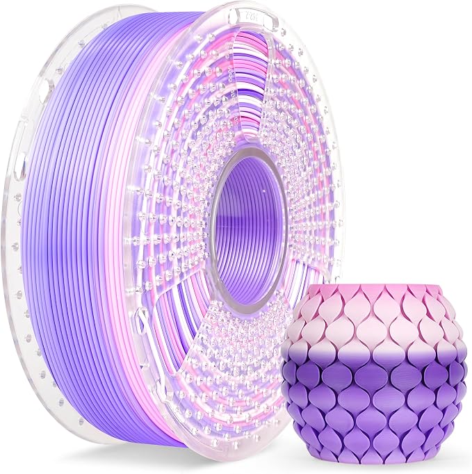 SUNLU 3D Printer Filament, Rainbow PLA Filament 1.75mm, Multicolor Gradient 3D Filament, Neatly Wound 3D Printing Filament, Dimensional Accuracy +/-0.02mm, 1KG Spool. (PLA Rainbow 03)