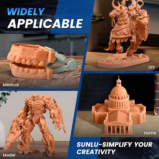 SUNLU 10K Red Wax 3D Printer Resin, High Precision 405nm UV-Curing Resin with Delicate Texture for MSLA/DLP/LCD 3D Printing, 2000g Red Wax Resin