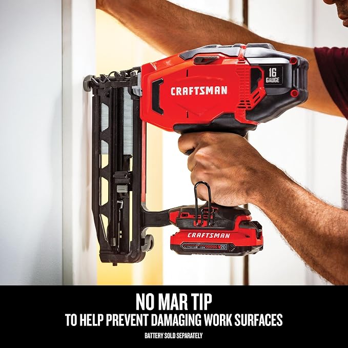 CRAFTSMAN V20 Cordless Finish Nailer, 16 Gauge, Bare Tool Only (CMCN616B)