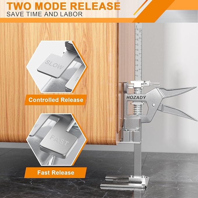 Labor Saving Arm Jack 2 Pack, 440LBS Capacity Furniture Jack with Stainless Steel Construction, 15.5-Inch Multi-Functional Lifting Tool & Height Adjuster for Windows, Doors, Tiles, Appliances