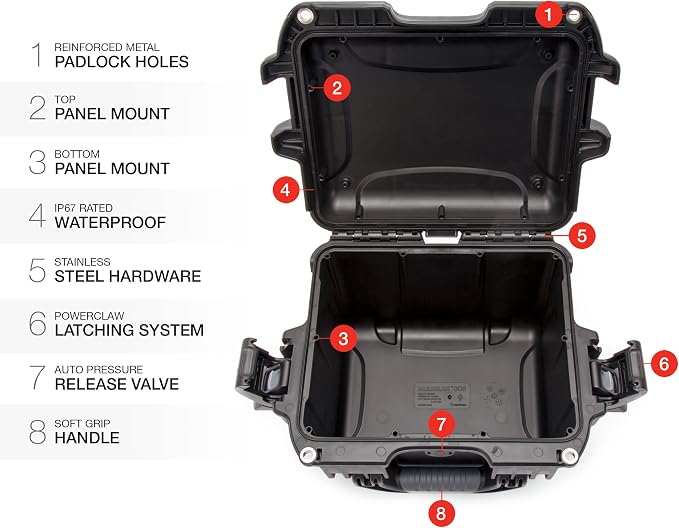 NANUK 908 Waterproof Hard Case - Black