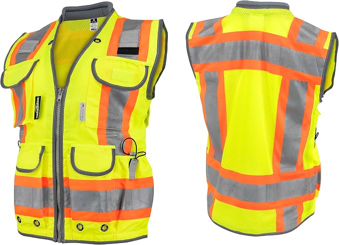 Radians womens Radians Womens Standard Hi-vis Class 2 Heavy Woven Two Tone Engineer Vest
