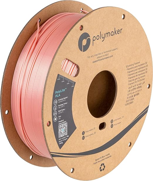 Polymaker Panchroma Silk PLA Filament 1.75mm, 1kg, Pink Old Packaging | Neatly Wound, High-Gloss Finish PLA, Easy Print & Smooth Feeding, Compatible with Bambu Lab & Most 3D Printers