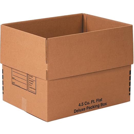 Box USA Shipping Boxes 24"L x 18"W X 18"H 10-Pack Deluxe Packing Corrugated Boxes for Moving, Shipping, Mailing, Packing, Packaging and Storage