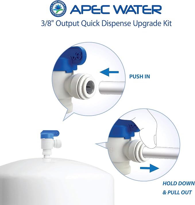 APEC Water Systems 3/8" Output Quicker Dispense Upgrade Kit for Under Sink Reverse Osmosis Water Filter System