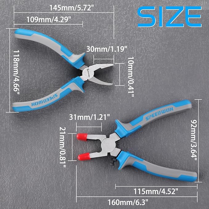 SPEEDWOX 6" Glass Cutting Pliers Set - Breaker & Runner - Bottle & Stained Glass Cutter