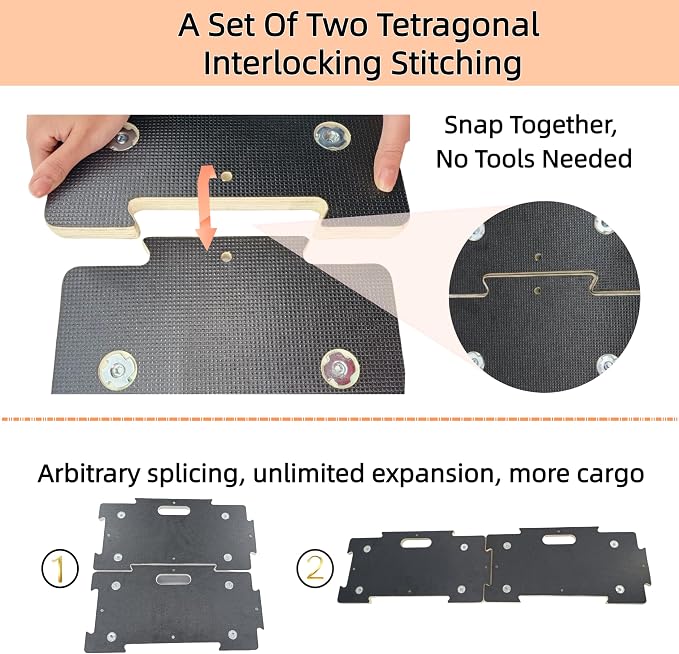 Furniture Dolly 4 Wheels Heavy Duty Spliceable Wood Platform Dolly 2 Pack, 1100 lbs Load Capacity Wood Pallet Jack, Furniture Moving Wooden Appliance Mover with 4 Soft Rubber Silent Wheels