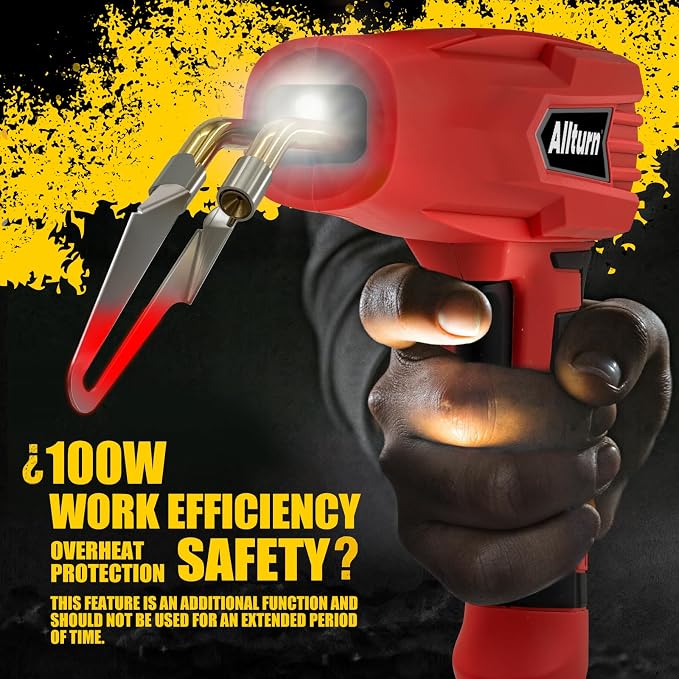 Allturn Plastic Welder, Plastic Welding Kit 3 in 1,Red | The M8 Hot Cutting Tip, 38 PCS Welding Rods, 800 PCS Staples, Patent No. D970324