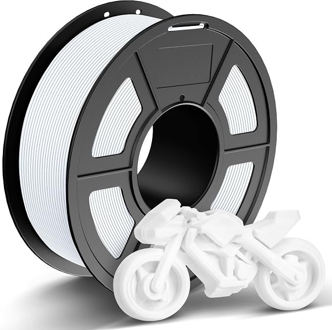 TECBEARS White PETG Filament for 30mm/s - 600mm/s High Speed Printing | 1kg Spool, 1.75mm Filament accuracy +/- 0.02 mm, Neatly Wound Filament, Fit Most FDM Printers and Bambu Labs Printer