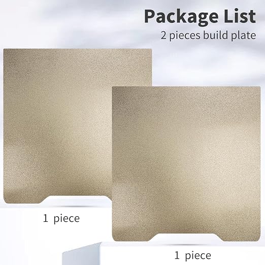 Upgraded 2 Packs 265x280mm for Creality Hi Combo Build Plate Double Sided Textured Flexible Spring Steel PEI Sheet Magnetic Printed Bed