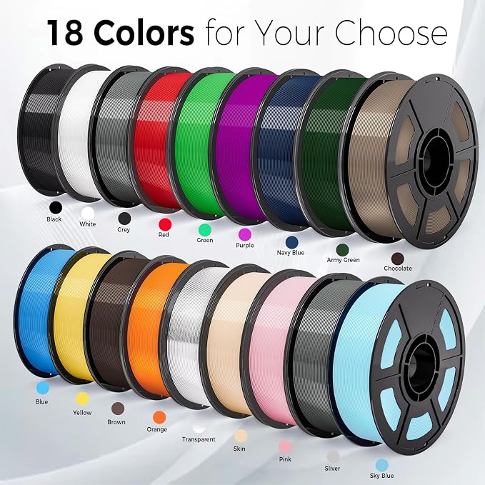 iSANMATE 16KG HF PETG Filament Bundle 1.75mm Rapid PETG Filament,Accuracy +/- 0.02mm,Black White Gray Red Green Yellow Orange Blue Beige Amry Green Dark Blue Brown Transparent Pink Purple Sky Blue