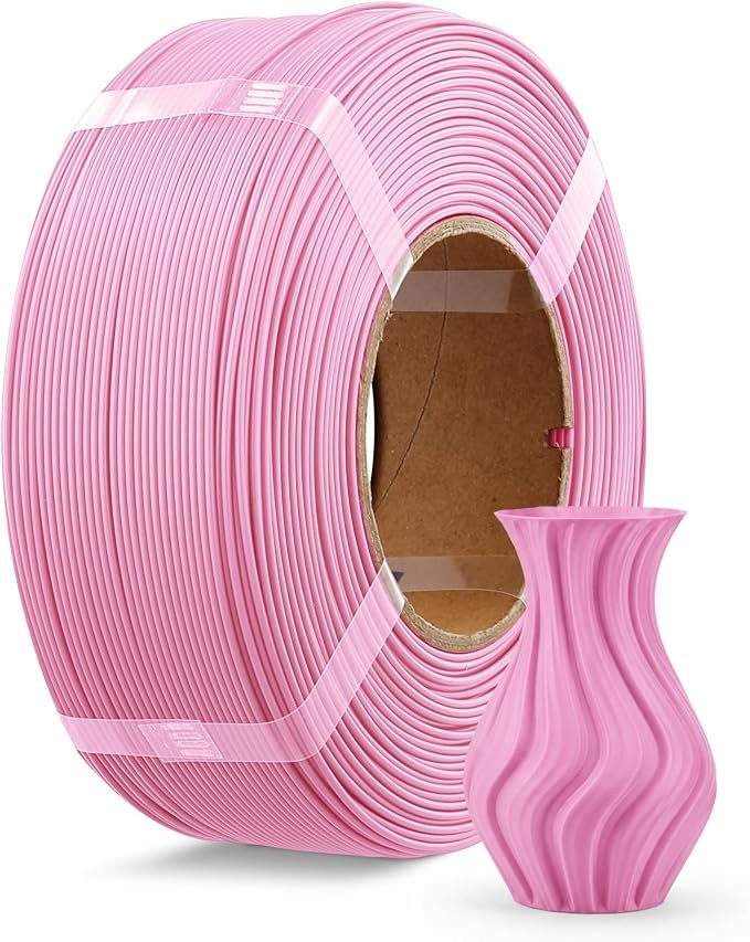 OVERTURE High Speed Refill PLA+ 3D Printer Filament 1.75mm, Upgraded Rapid PLA 2.0 with Enhanced Toughness & Stability, 1kg (2.2lb) Refilament for Bambu Lab (Pink)