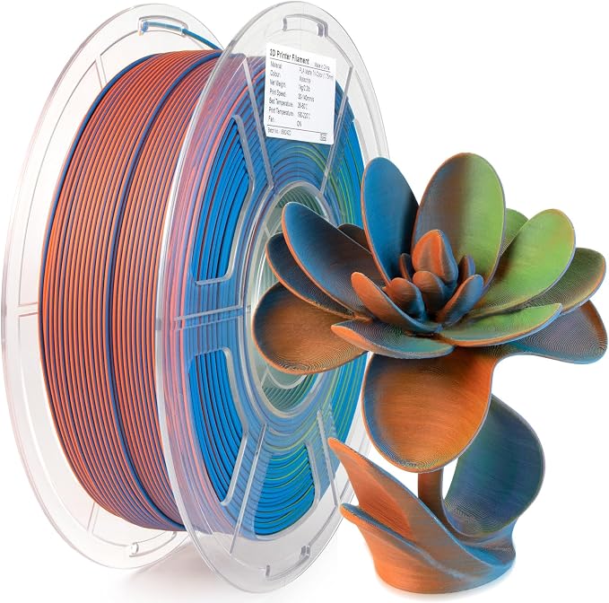 iSANMATE Matte Tri Colors Filament 1.75mm, 3-in-1 Color Coextrusion 3D Filament, Magic Color Change Filament 1.75mm, Dimensional Accuracy +/- 0.03 mm,Malachite 1KG/Spool