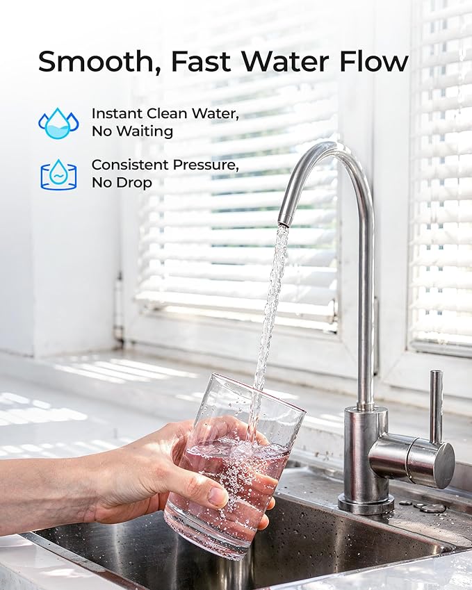 Waterdrop TSPP Under Sink Water Filter, Replacement for Waterdrop TSU & TSU-WB 3-Stage Ultra-Filtration Under Sink Water Filter System, 1 Pack
