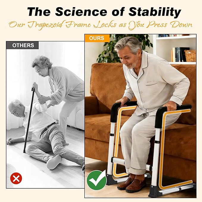Couch Stand Assist for Elderly, Adjustable Chair Assist for Elderly Sit to Stand, Heavy-Duty Senior Lifting Devices & Standing Aids for Seniors, 400lbs Capacity, White
