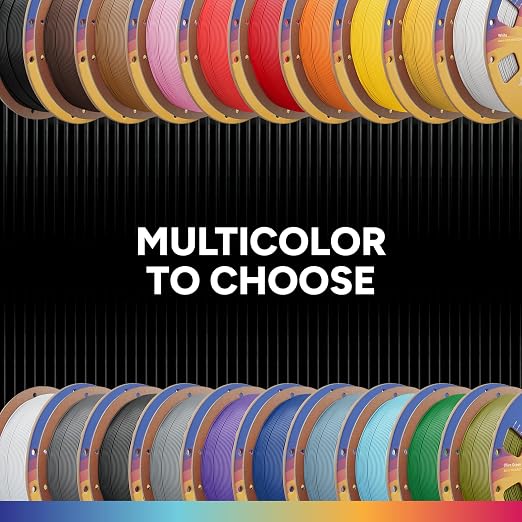 OVERTURE 10KG Bundle High Speed PLA Filament 1.75mm, Neatly Wound 3D Printer Filament 10 Pack 1kg Spool (2.2lbs) Rapid PLA, Fit Most FDM 3D Printers (Black 10-Pack)