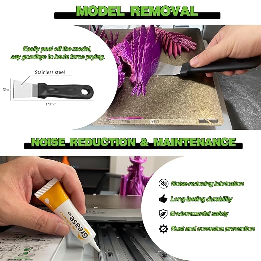 3D Printing Tool Set with Wood Box – 3D Printer Tools Features a deburring Tool, Wire Cutter, Drill, and Scraper for Model cleanup, Surface Smoothing, and Precise Drilling.