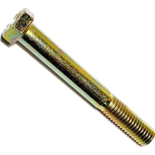 Hard-to-Find Fastener 014973253592 Grade 8 Coarse Hex Cap Screws, 1/2-13 x 4, Piece-4,Yellow