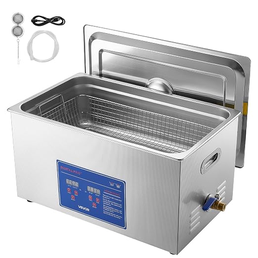 VEVOR Ultrasonic Cleaner 22L-Class Capacity Ultrasonic Parts Cleaner 40kHz, Digital Time and Temp Control, Stainless Steel Ultra Sonic Cleaning Machine with Cleaning Baskets, for Auto Parts, Glasses