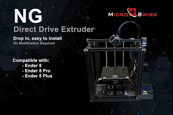 Microswiss NG Direct Drive Extruder for Creality Ender 5/5 Pro / 5 Plus (Drop in Upgrade, No modifican Required)