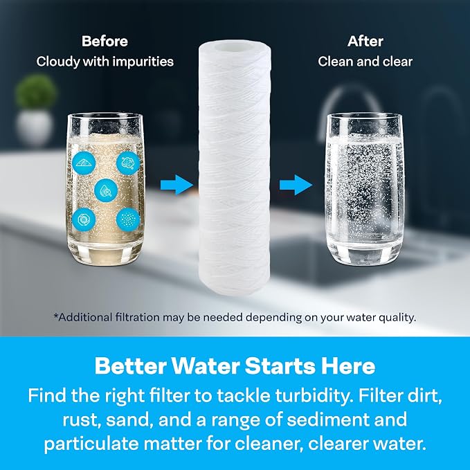 SpiroPure 10x2.5 20 Micron Sediment Water Filter Cartridge SWC-25-1020 (24)