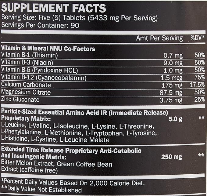 ALR Industries HumaPro Essential Amino Acid Formula | EAA Protein Supplement | Supports Muscle Recovery & Performance | Vegan, Gluten Free | | 450 Tablets | 90 Servings
