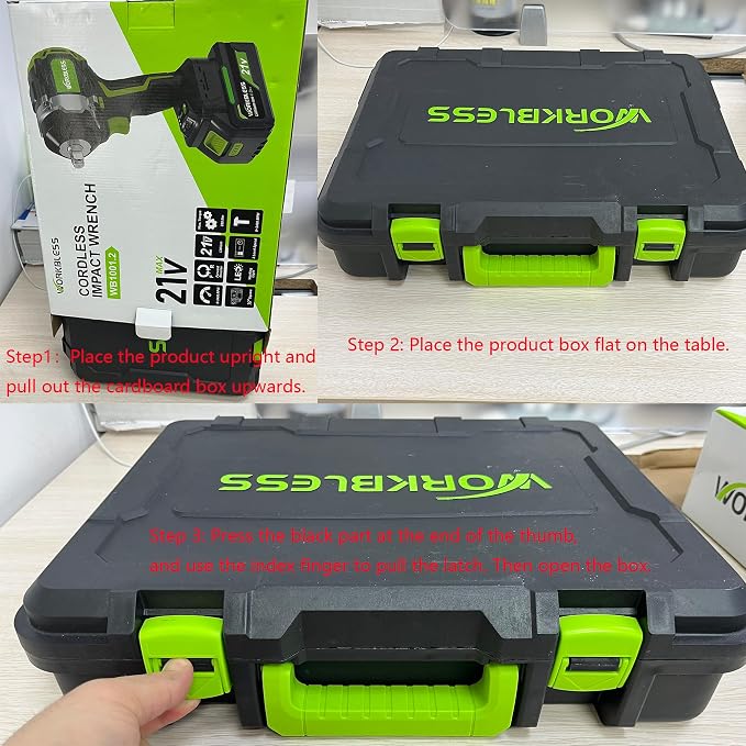 1/2 Brushless Cordless Impact Wrench Kit, Max 850Nm (630ft-Lbs) Lightweight Electric Impact Gun with Variable Speed, 1 Pack 20V 4Ah Battery, 4 Sockets for Home & DIY Project