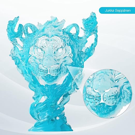 ELEGOO 3D Printer Resin 405nm LCD Fast UV Curing Standard Resin Photopolymer Resin High Precision Non Toxic Low Odor for DLP/LCD 3D Printing Clear Blue 1000G