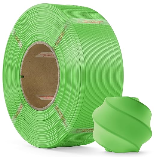 PLA Filament 1.75mm PLA 3D Printer Filament(Refill),1kg Refill for Reusable Spools(2.2lbs),Premium Quality 3D Printing Filament for Bambu lab 3D Printers,Grass Green