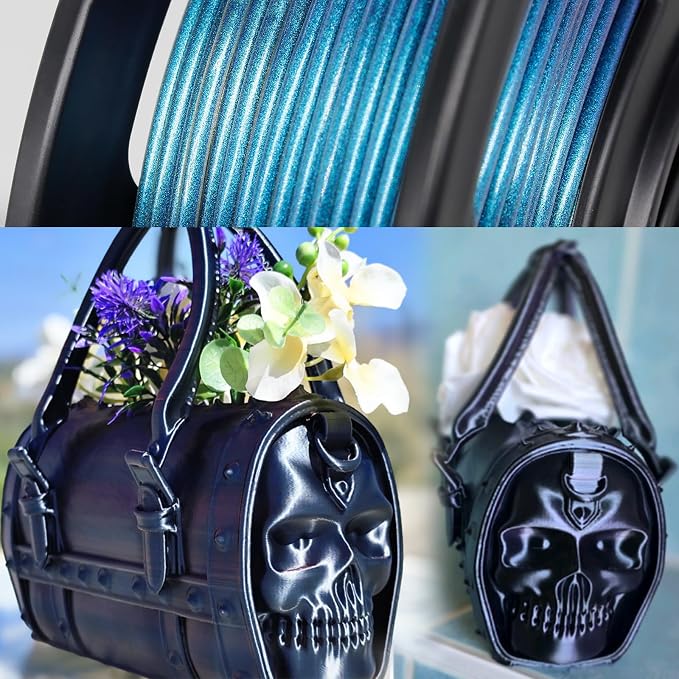 Chameleon TPU Filament 1.75mm, 250g（0.25kg） TPU Chameleon Color,95A (42D) Flexible Soft 3D Printer Filament,Changes Color with Light and Angles.