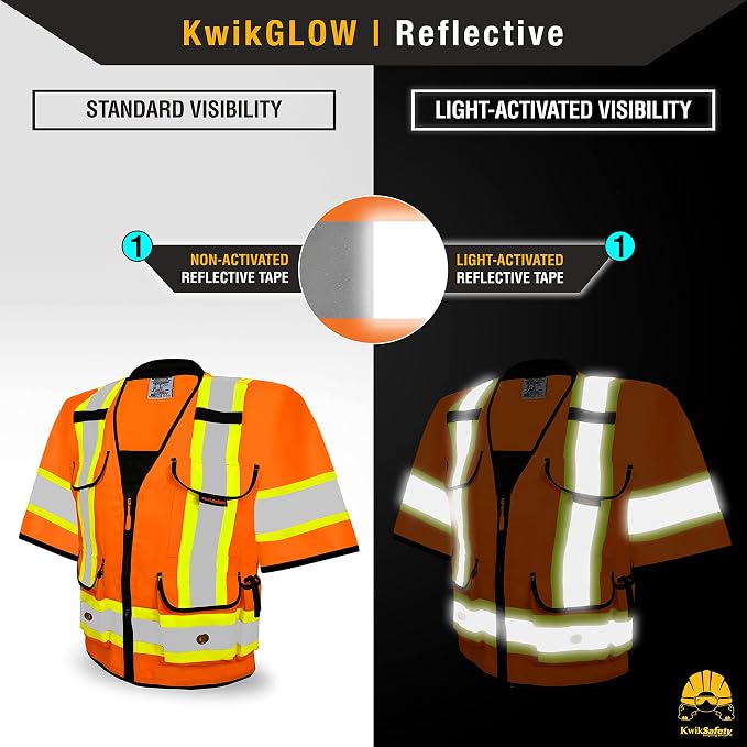 KwikSafety GODFATHER Safety Vest Class 2 & Class 3 ANSI OSHA Hi Vis Vest