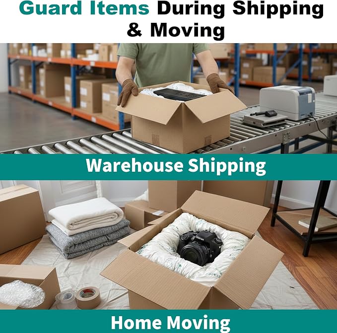 6 Pcs 21”x25” large Size Expanding Packing Foam, Protective Packaging Foam for Shipping Fragile Items, Protects Electronics, PC, Glassware, Pottery & Irregular Shapes