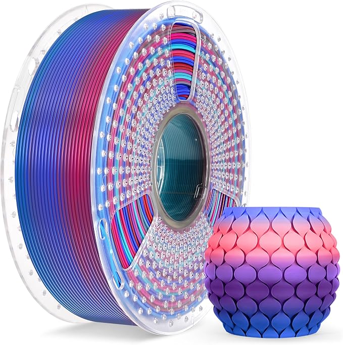 SUNLU 3D Printer Filament, Rainbow PLA Filament 1.75mm, Multicolor Gradient 3D Filament, Neatly Wound 3D Printing Filament, Dimensional Accuracy +/-0.02mm, 1KG Spool. (Rainbow PLA 02)